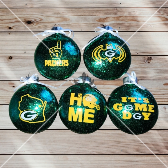 ❌️SOLD❌️ Green Bay Ornament Set - Picture 1 of 1